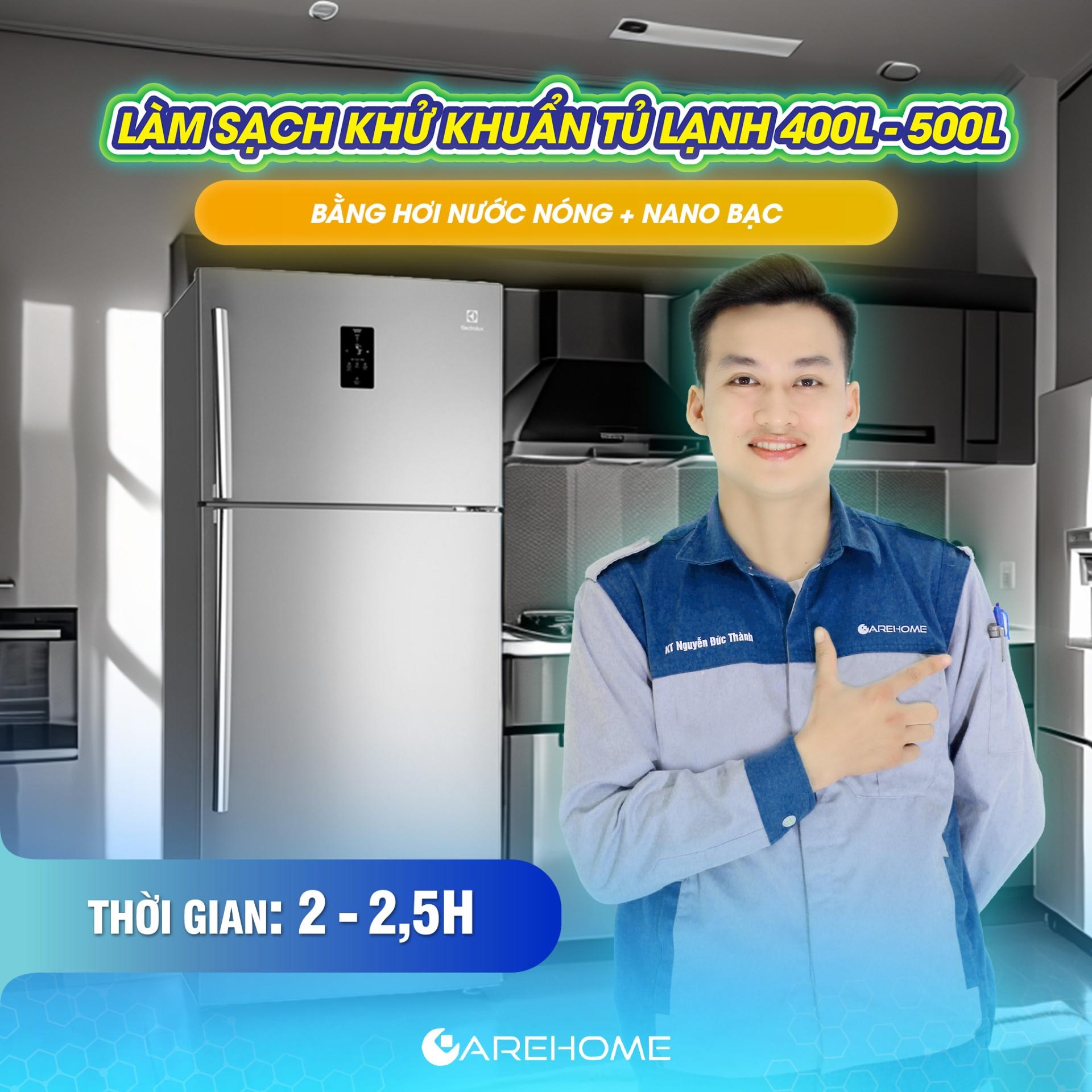 LSKK TỦ LẠNH 400L - 500L BẰNG HƠI NƯỚC NÓNG & NANO BẠC